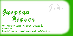 gusztav mizser business card