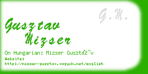 gusztav mizser business card